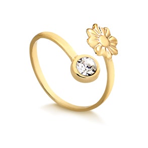 18K Gold Layered Oro Laminado Ring  Split-shank